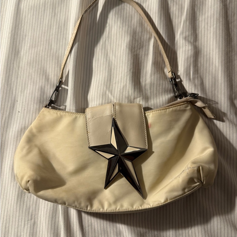 Mugler Cream Shoulder Bag